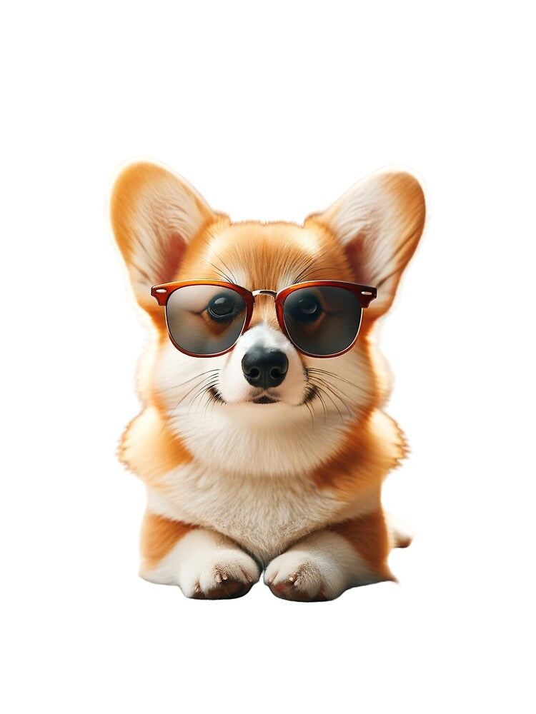 Corgi wearing Sunglasses by CharmStudio
