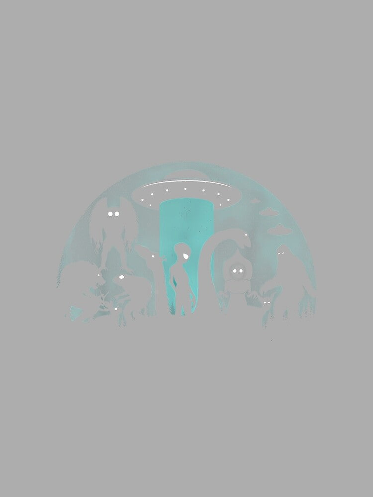 Bigfoot Loch Ness Monster Mothman and Aliens Funny Cryptid by GreggRoss