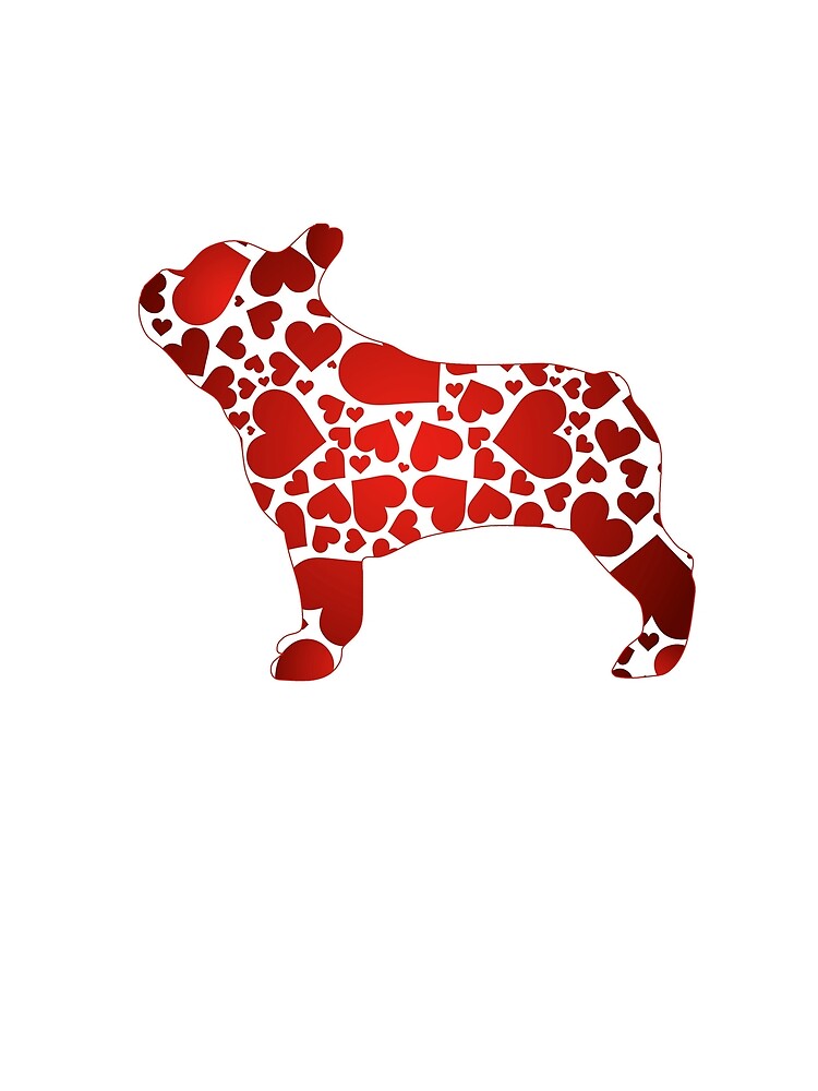Frenchie Love, Frenchie Mom, French Bulldog Hearts, French Bulldog Valentine by FunShirtDesigns