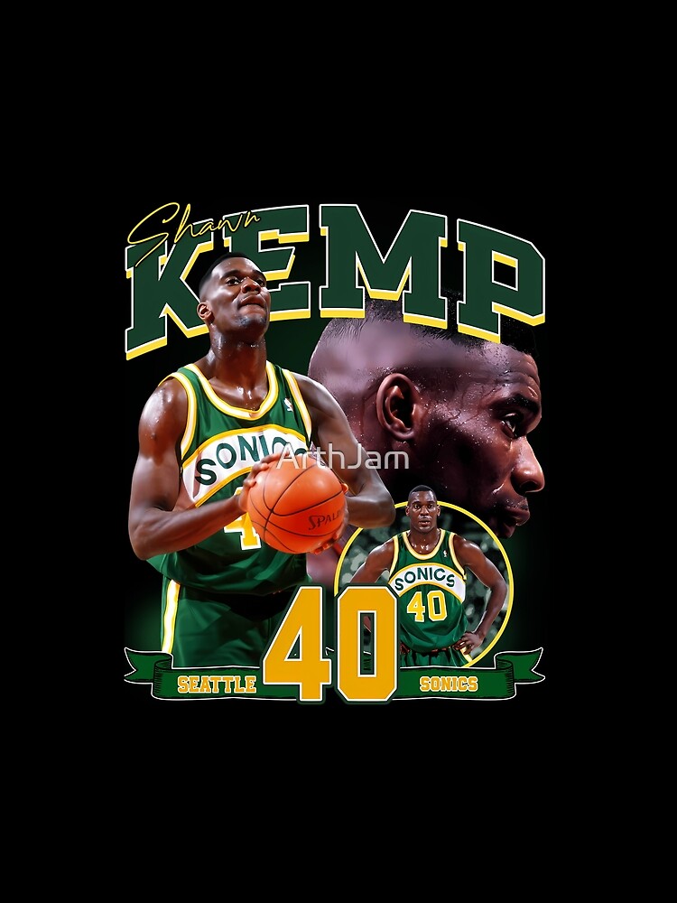 Shawn Kemp The Reignman Legend Basketball Signature Vintage Retro 80s 90s Bootleg Rap Style by ArthJam