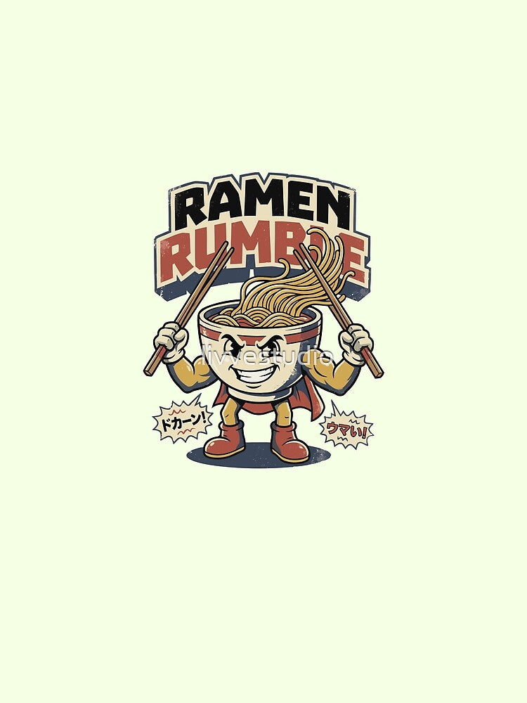 Ramen Rumble - Retro Japanese Noodle Fighter by livvestudio