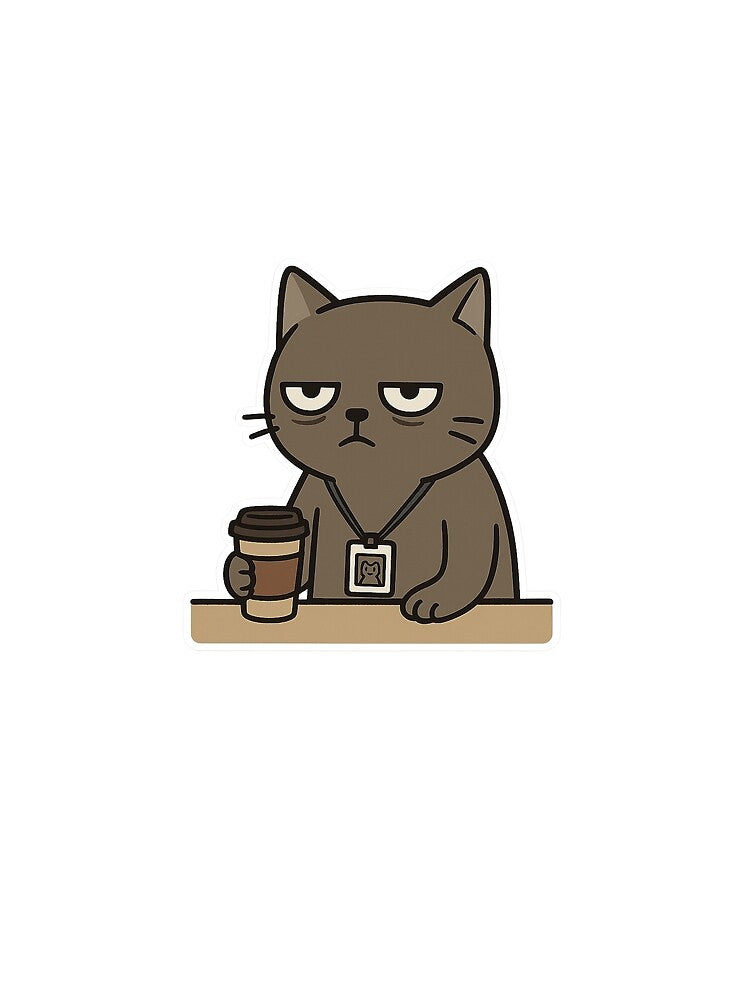 Corporate Zombie Cat – Emotionally Unavailable Sticker by Tripconic