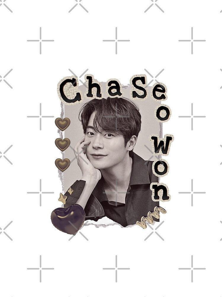 Cha Seo-won : Korean Drama Actor Scrapbook Collage Cozy Y2K Vintage Design by HELL0WBELLO