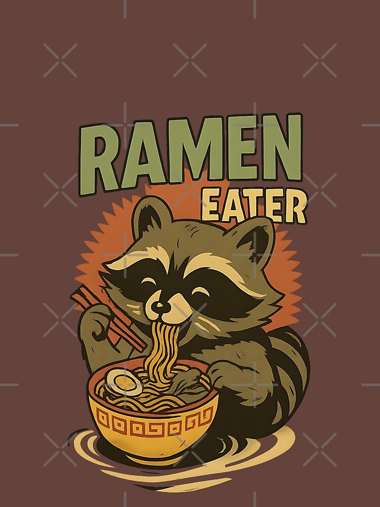 Ramen Eater – Cute Raccoon Noodle Lover by AwesomeBeyondLimits