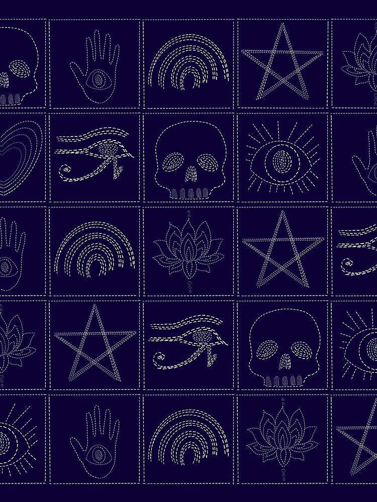 Sashiko Protection Indigo by EmmiLooArt