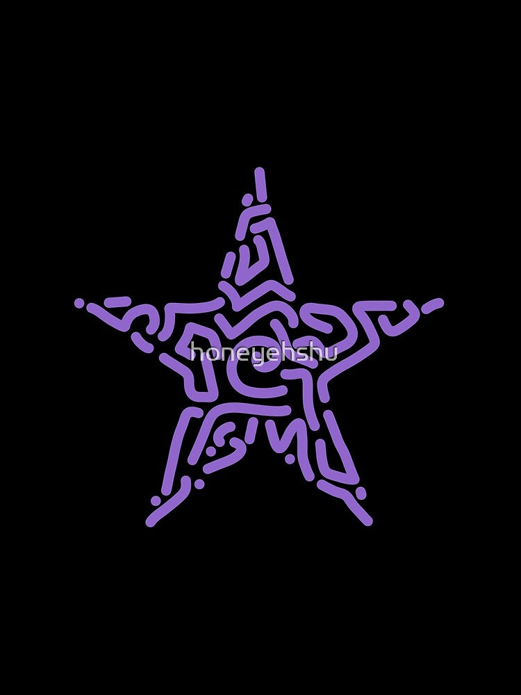 Purple doodle star by honeyehshu