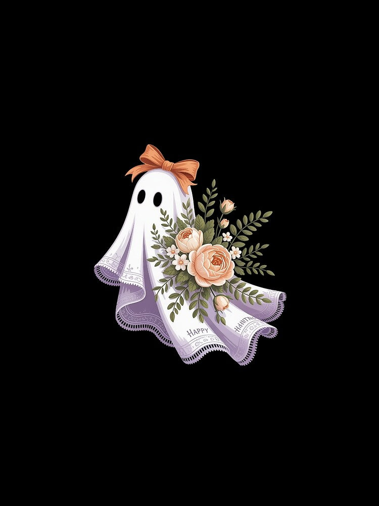 Coquette Lace Ghost Bow Halloween Flower Ghost Spooky by HardcoreTour
