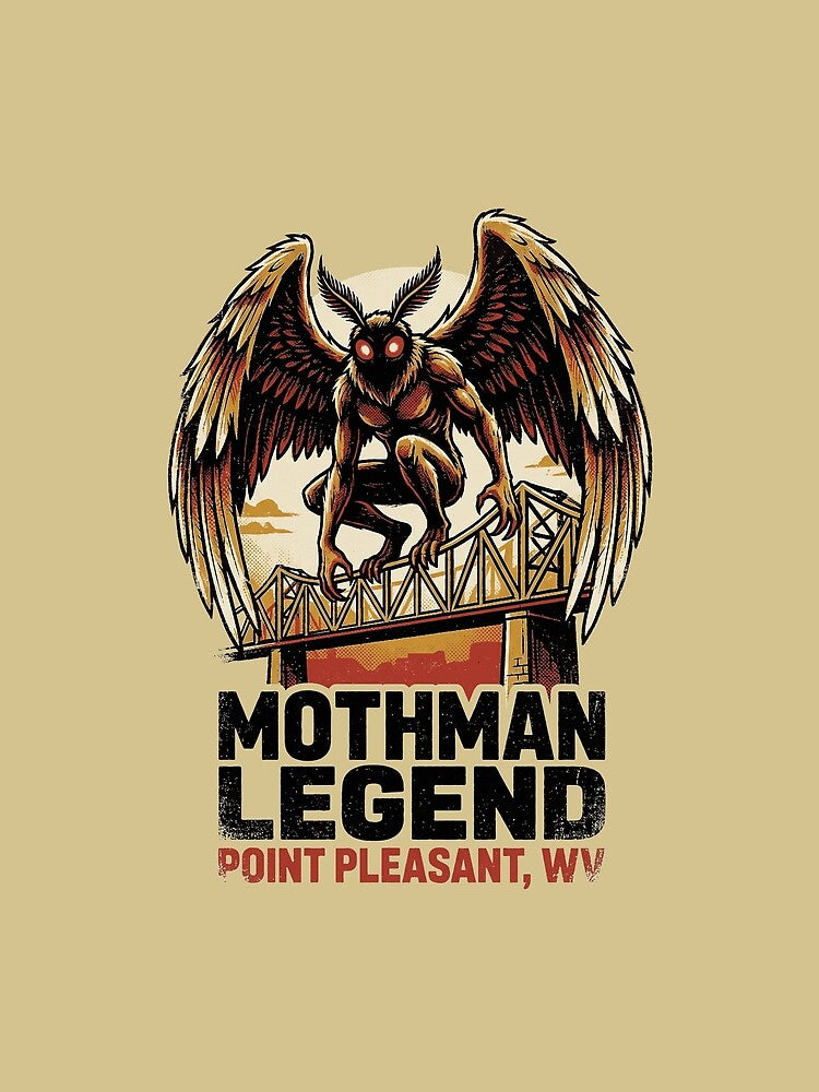Mothman Legend Silver Bridge Point Pleasant WV Vintage Graphic by KiwiRider