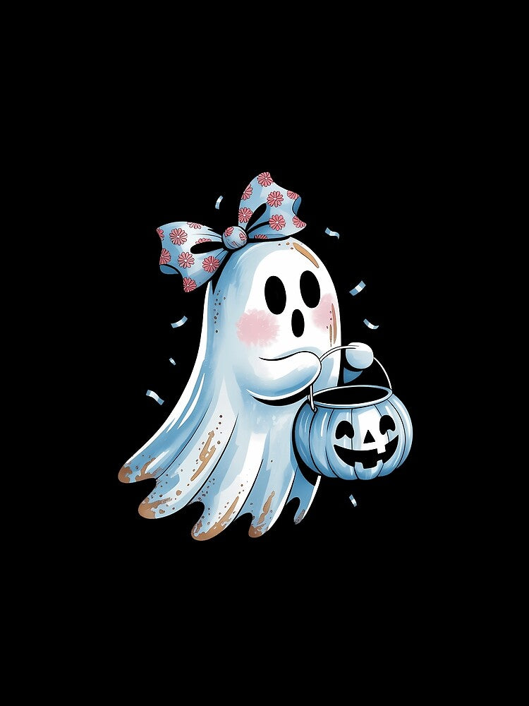 Halloween Blue Denim Ghost Spooky Ghost Ghost Coquette by VENOM0RIOT