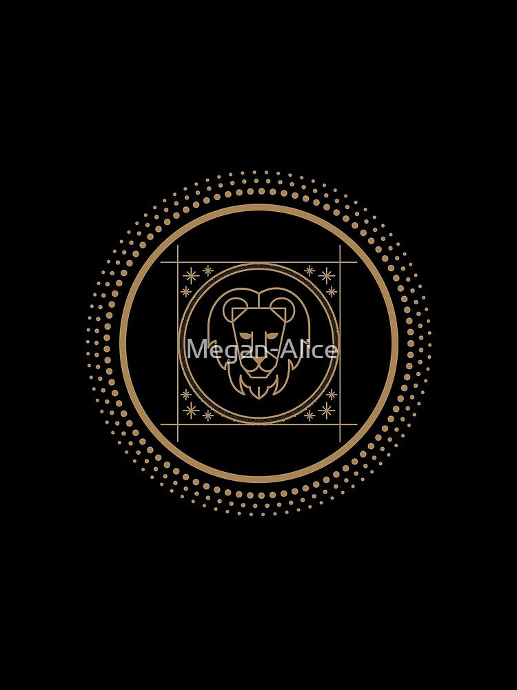 Modern Leo Zodiac Art | Luxury Astrology Print by Megan-Alice