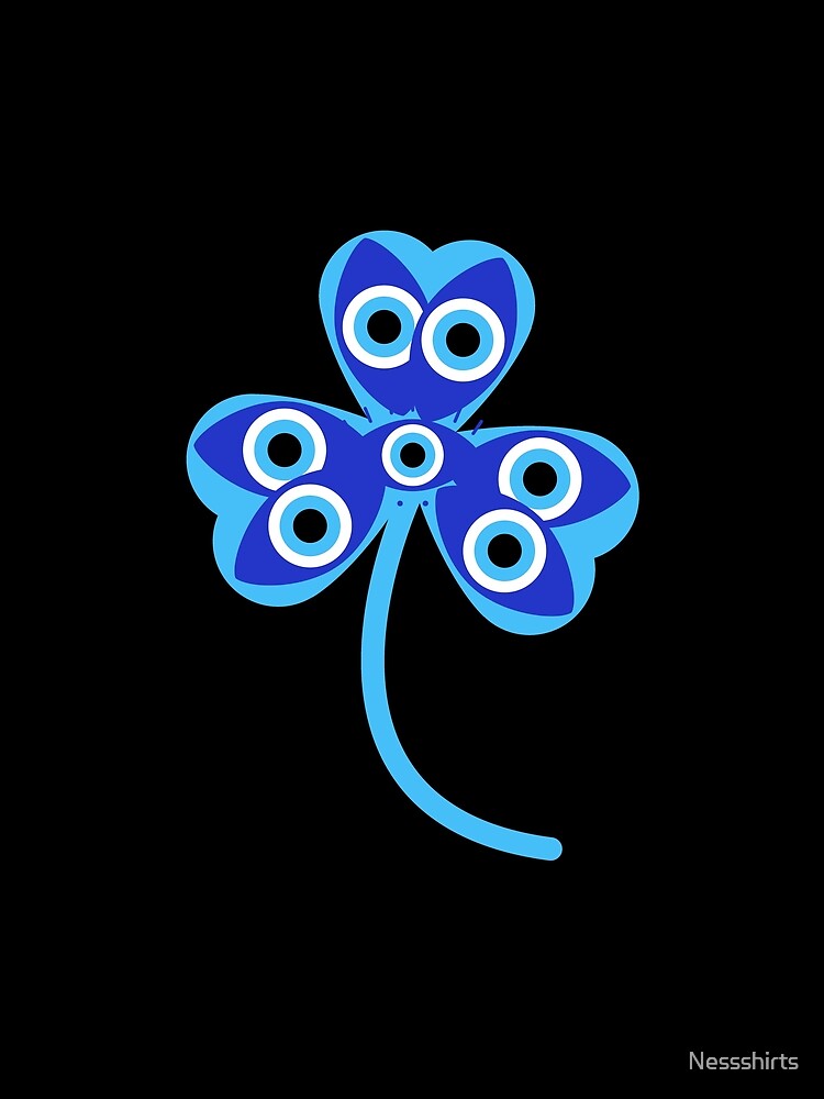 Nazar Eye Shamrock Leaf Charm For A Spiritual Curse Believer by Nessshirts