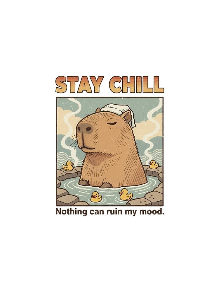 Stay Chill Capybara – Funny Spa Day 90s Vintage Bootleg Graphic by FakeJoo