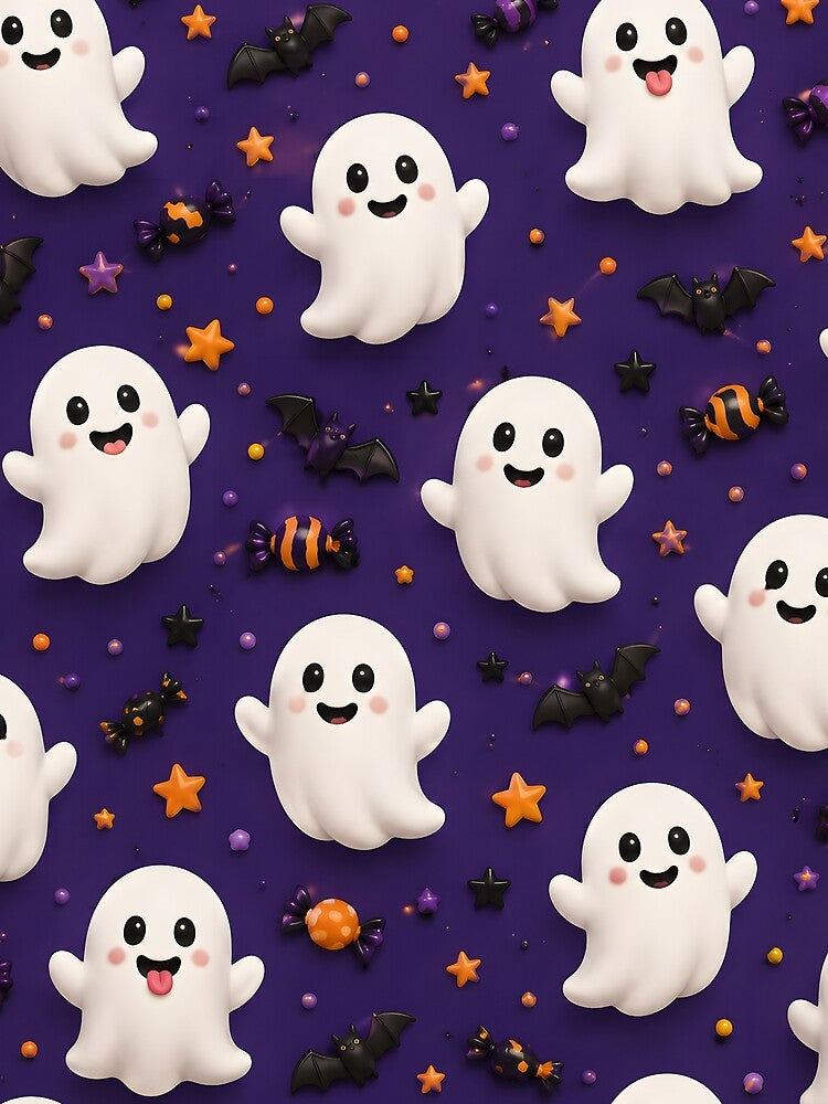 Cute Ghost Halloween Pattern by TinyWeird