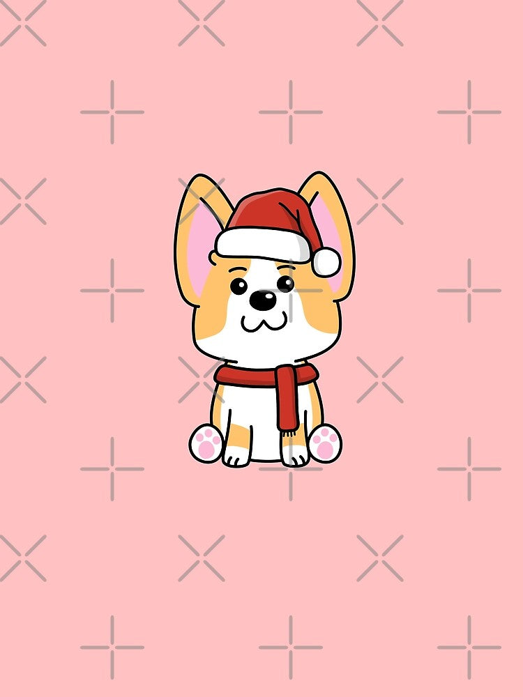Corgi Santa Hat Christmas by DimensionC169