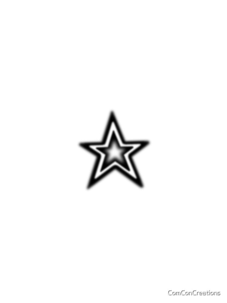 Retro Y2K Black Star Aesthetic 2000s Vibe by ComConCreations