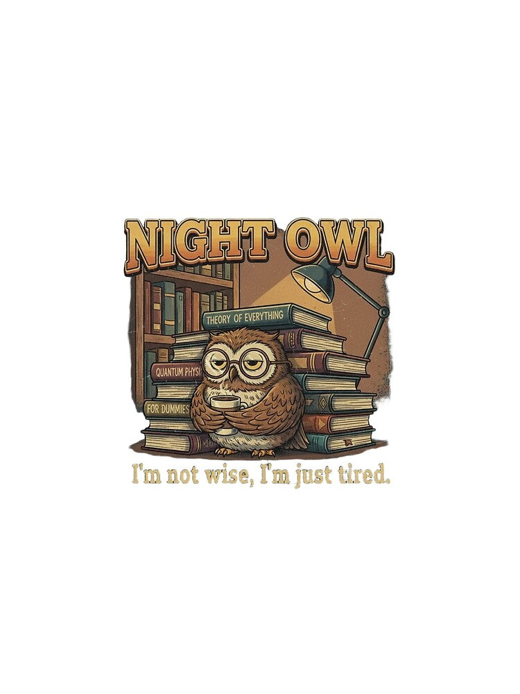 Night Owl Not Wise Just Tired – Funny Study Burnout 90s Vintage Graphic  2. 태그 (Tags) by FakeJoo