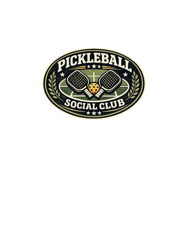 Pickleball Social Club Vintage Sports Badge Gift by Soft Panic Studio