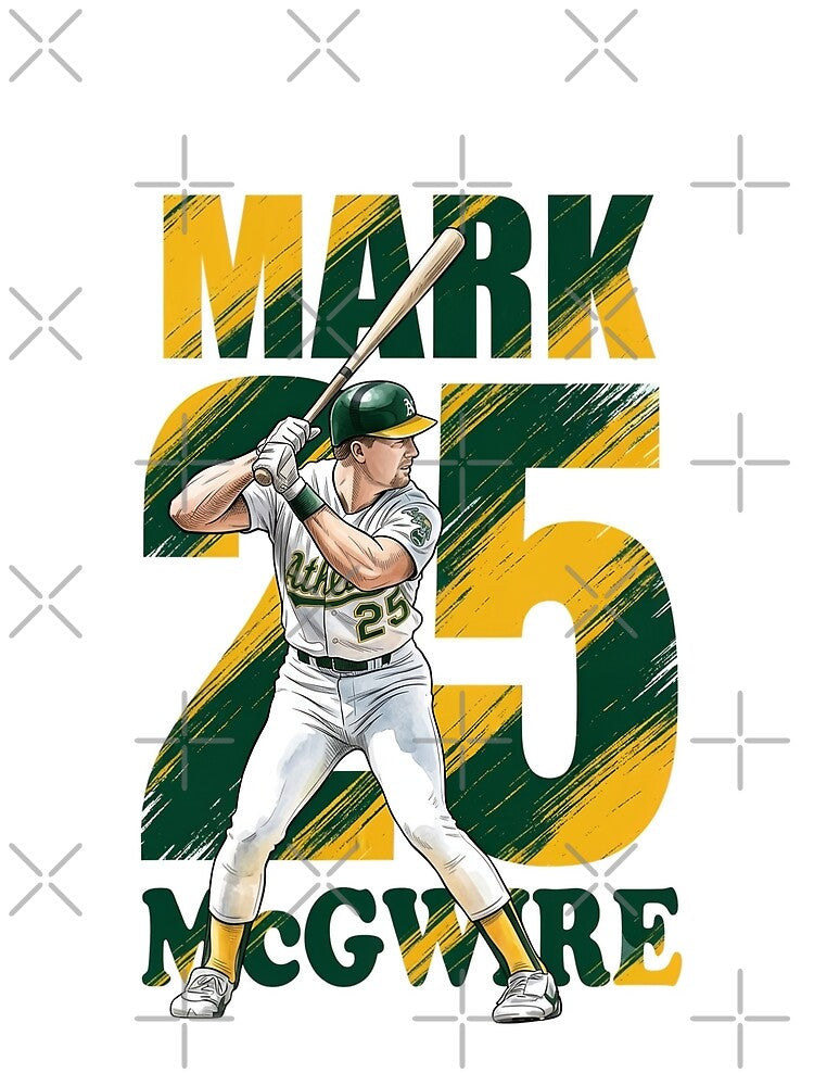 Retro Mark McGwire 25 - Oakland Baseball Legend by Thogan0416