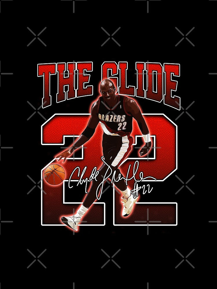 Clyde Drexler Clyde The Glide Legend Basketball Player Vintage Retro 80s 90s Bootleg Rap Style Signature Gift For Basketball Lovers by BrentZimmerman