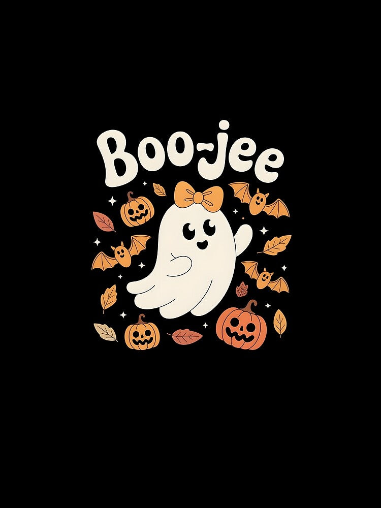 Boujee October Vibes Ghost Halloween by LovelyEvaDesign