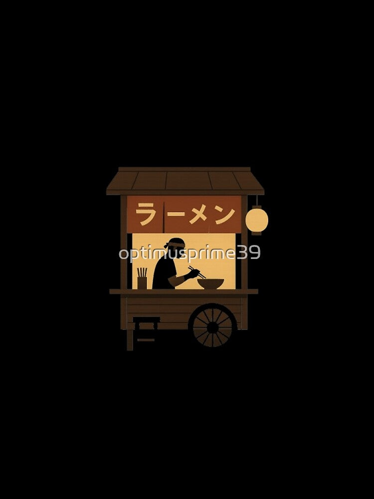 Minimalist Japanese Ramen Cart Illustration by optimusprime39