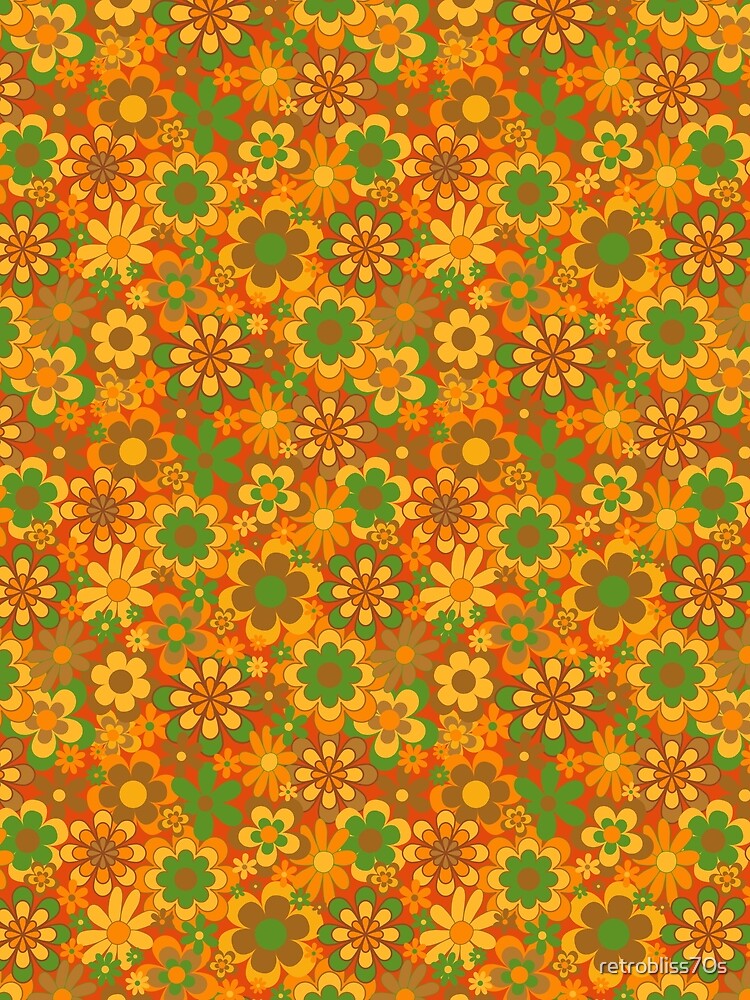 Flower Power Hippie Vibes Red by retrobliss70s