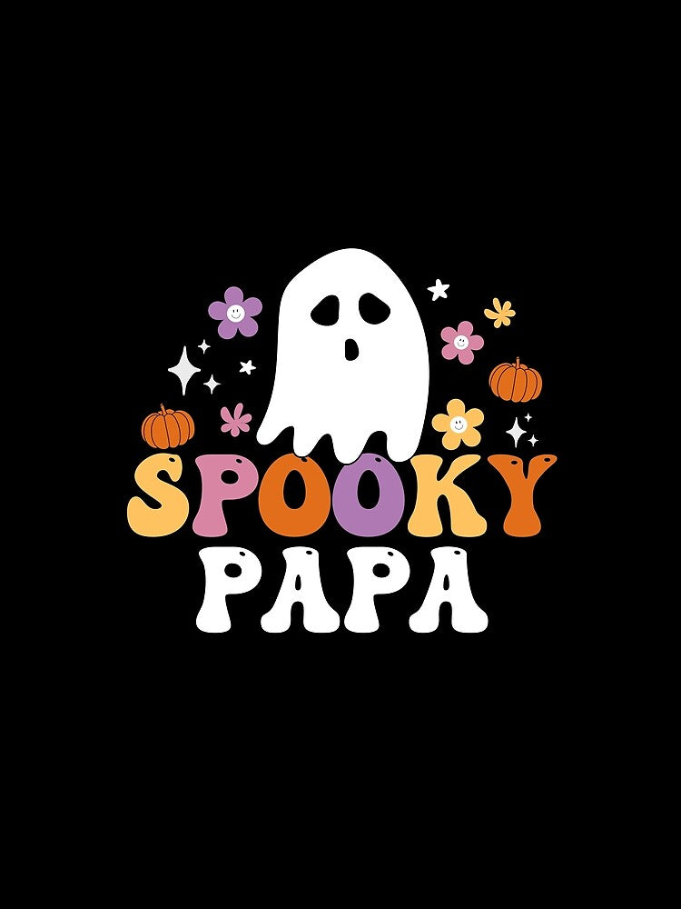 Spooky Papa Groovy Ghost Spooky Season Lazy Halloween Costume by Sasikharn