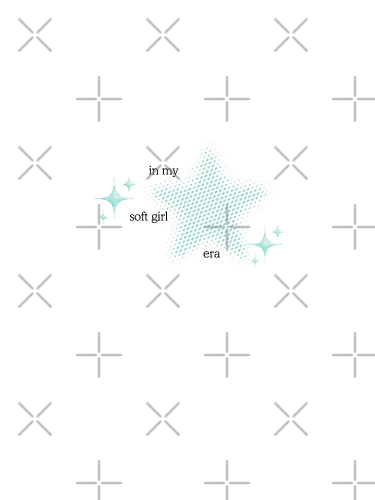 cute y2k pixel korean style soft girl era turquoise mint star by temptedd