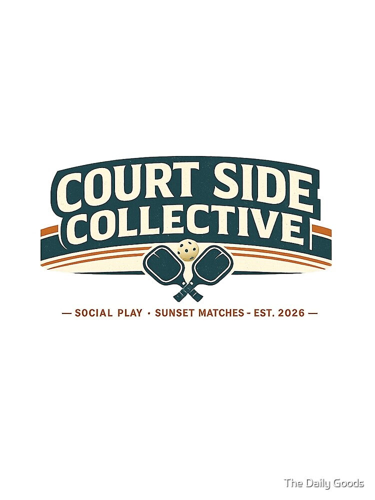 Court Side Collective Shirt | Pickleball Social Club Apparel | Sunset Matches Vintage Paddle Sport Design by The Daily Goods