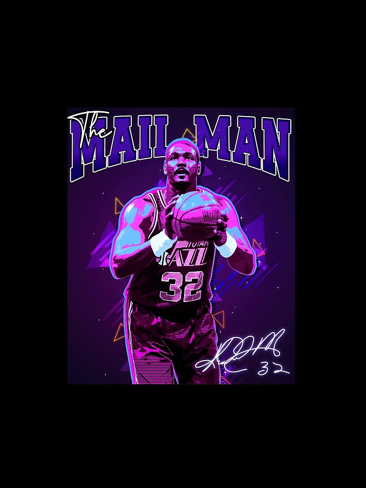KARL MALONE The Mail Man Basketball Legend Signature Vintage Retro 80s 90s Bootleg Rap Style by xmemes