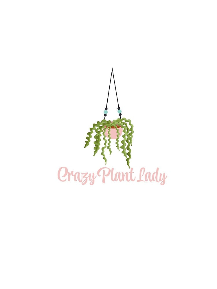 Crazy Plant Lady | Pink | House Plants | Plants | Plant Lady | Plant Lover | Gardener | Gardening | Plant on a Stool by ShoniwDesigns