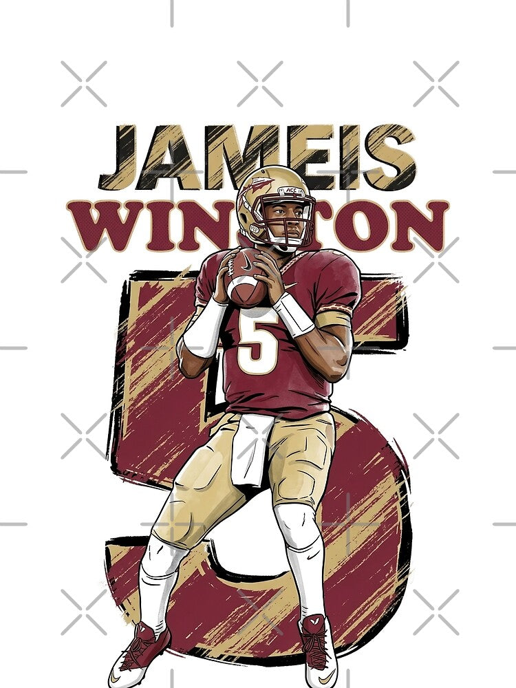 Jameis Winston Retro 90s Vintage Bootleg Style College Football by Thogan0416
