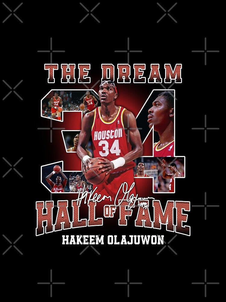 Hakeem Olajuwon The Dream Houston Basketball Legend Signature Vintage Retro 80s 90s Bootleg Rap Style by EllenMitchell