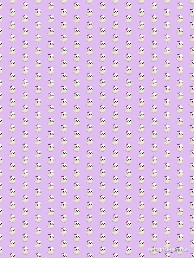 Coquette Floating Ghost With Purple Bow by deisgnsbyshane