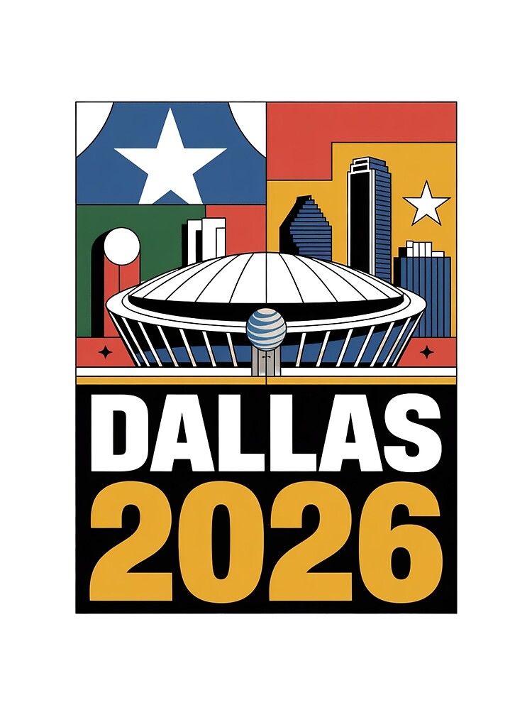 Dallas 2026 Texas Soccer Souvenir T-Shirt V23 by DarylWelsh2024
