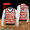 Fresno State Bulldogs Custom Name New Style Sweater Ghile Style 3D Print Christmas Sweater