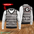 Georgia Bulldogs Custom Name New Style Sweater Ghile Style 3D Print Christmas Sweater