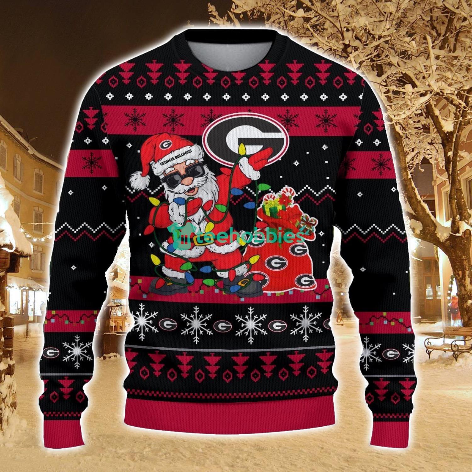 Georgia Bulldogs Santa Claus Ugly Christmas Sweater All Printed Sweater For Fans Gift Ideas