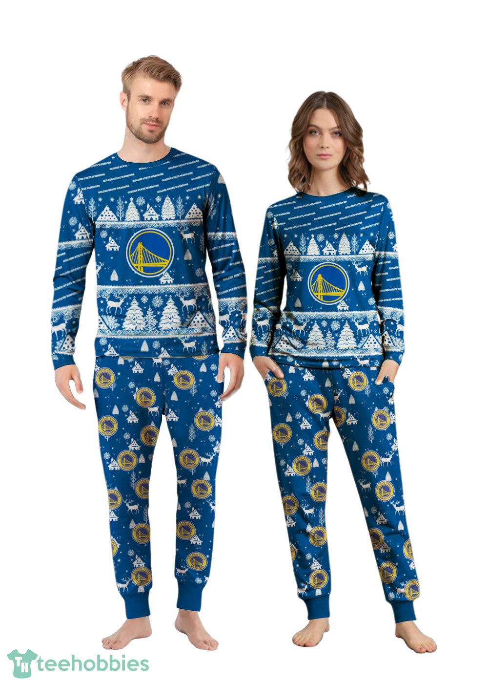 Golden State Warriors Christmas Pattern Family Matching Pajamas Sets Best Gift For Christmas