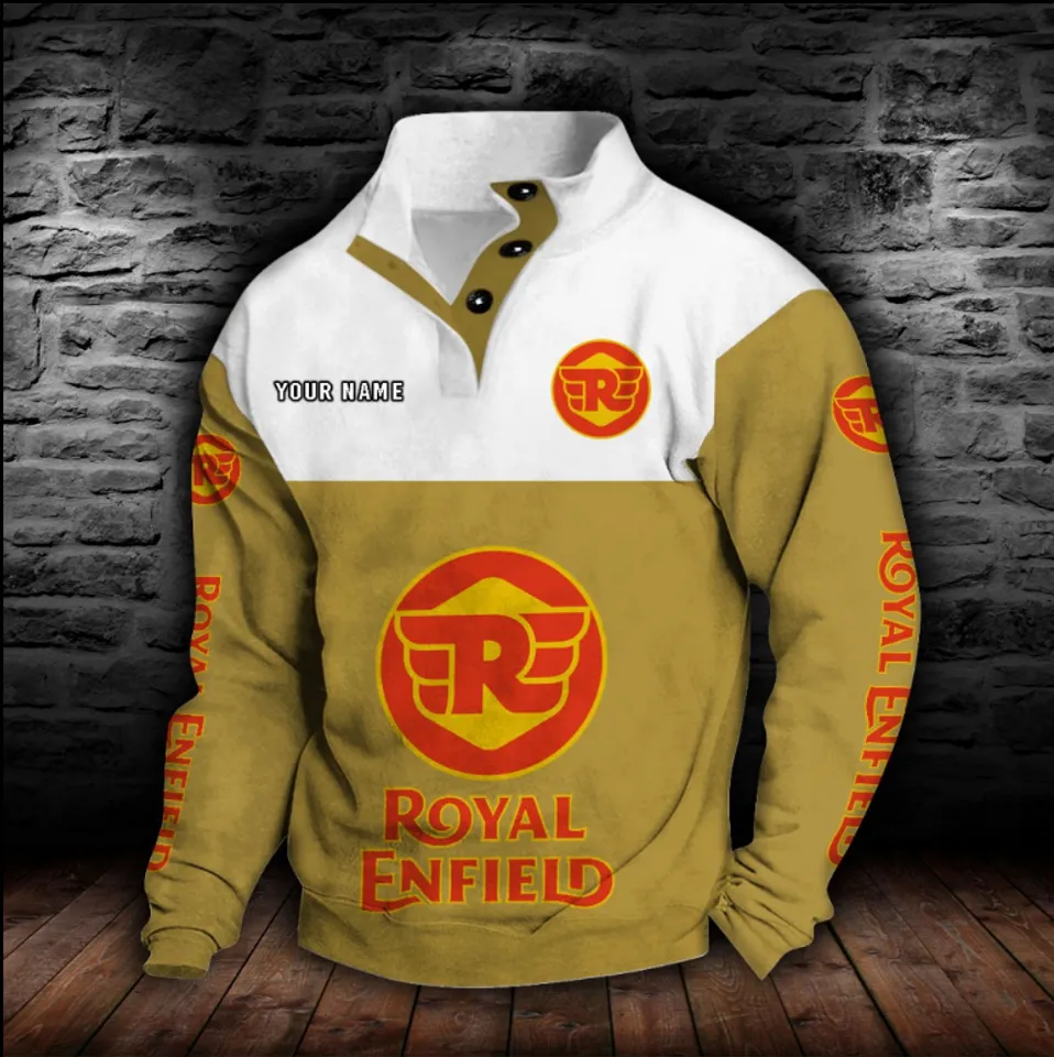 Royal Enfield Custom Name Stand Collar Sweatshirt