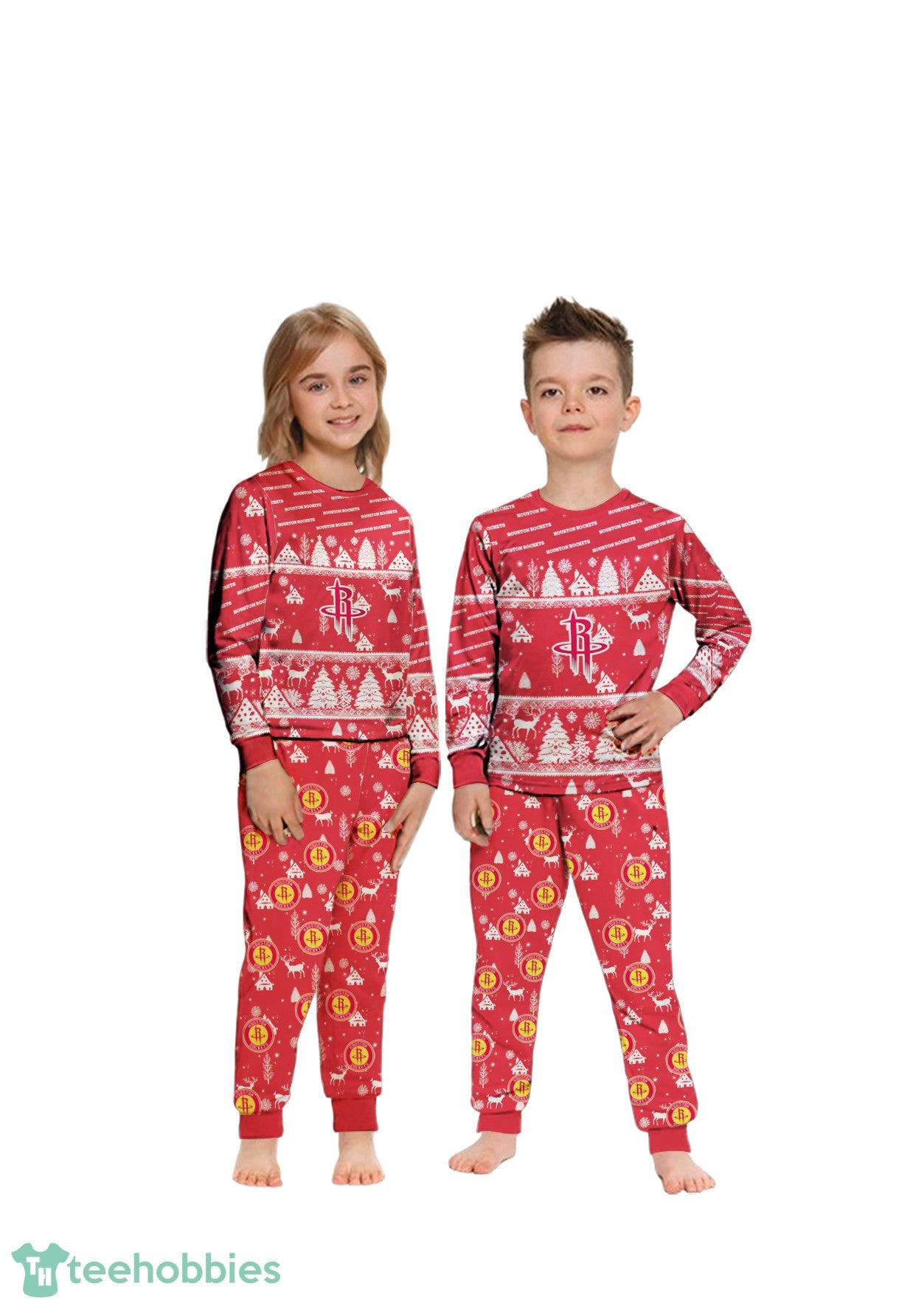 Houston Rockets Christmas Pattern Family Matching Pajamas Sets Best Gift For Christmas