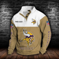 Minnesota Vikings New Personalized Colorful Stand Collar Sweatshirt