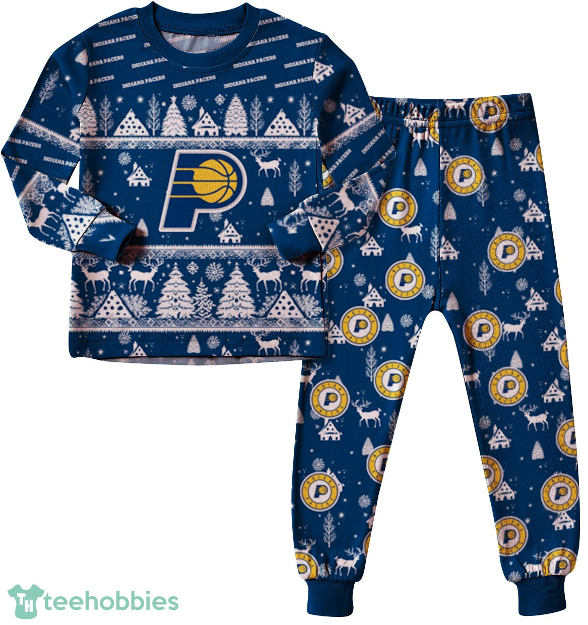 Indiana Pacers Christmas Pattern Family Matching Pajamas Sets Best Gift For Christmas
