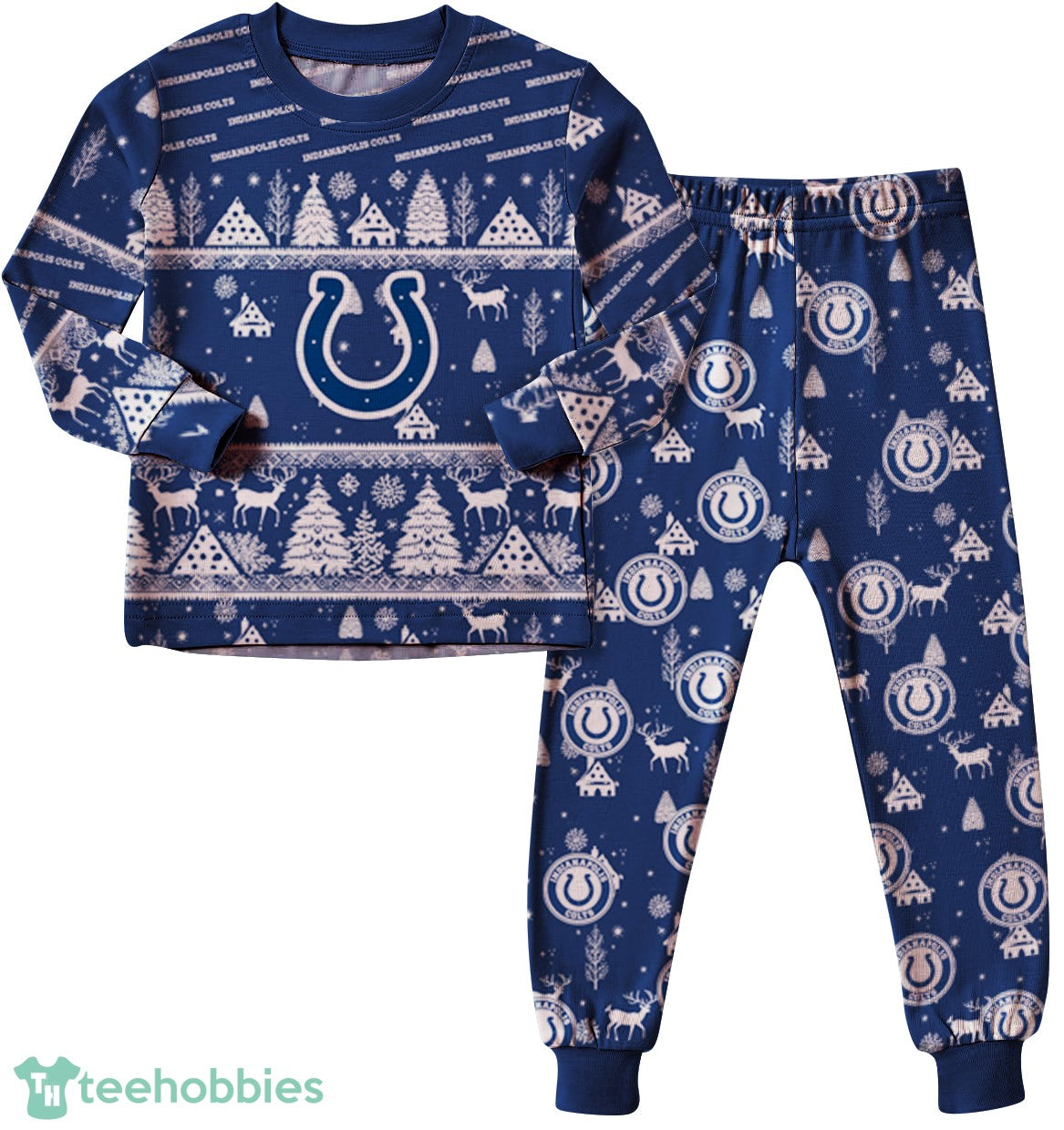 Indianapolis Colts Christmas Pattern Family Matching Pajamas Sets Best Gift For Christmas