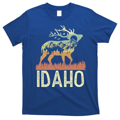 Idaho Retro Mountain Vintage Elk Hiking Gift Great Gift T-Shirt