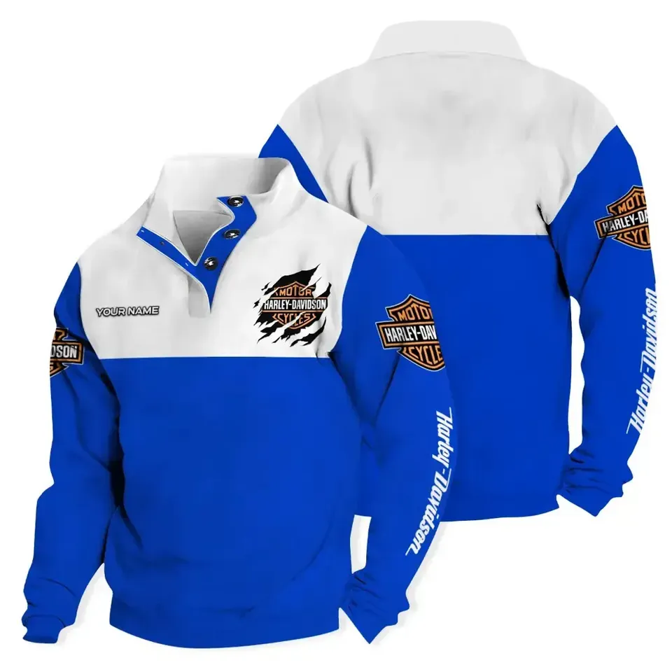 Haarleyy Davidson Colorful Stand Collar Sweatshirt