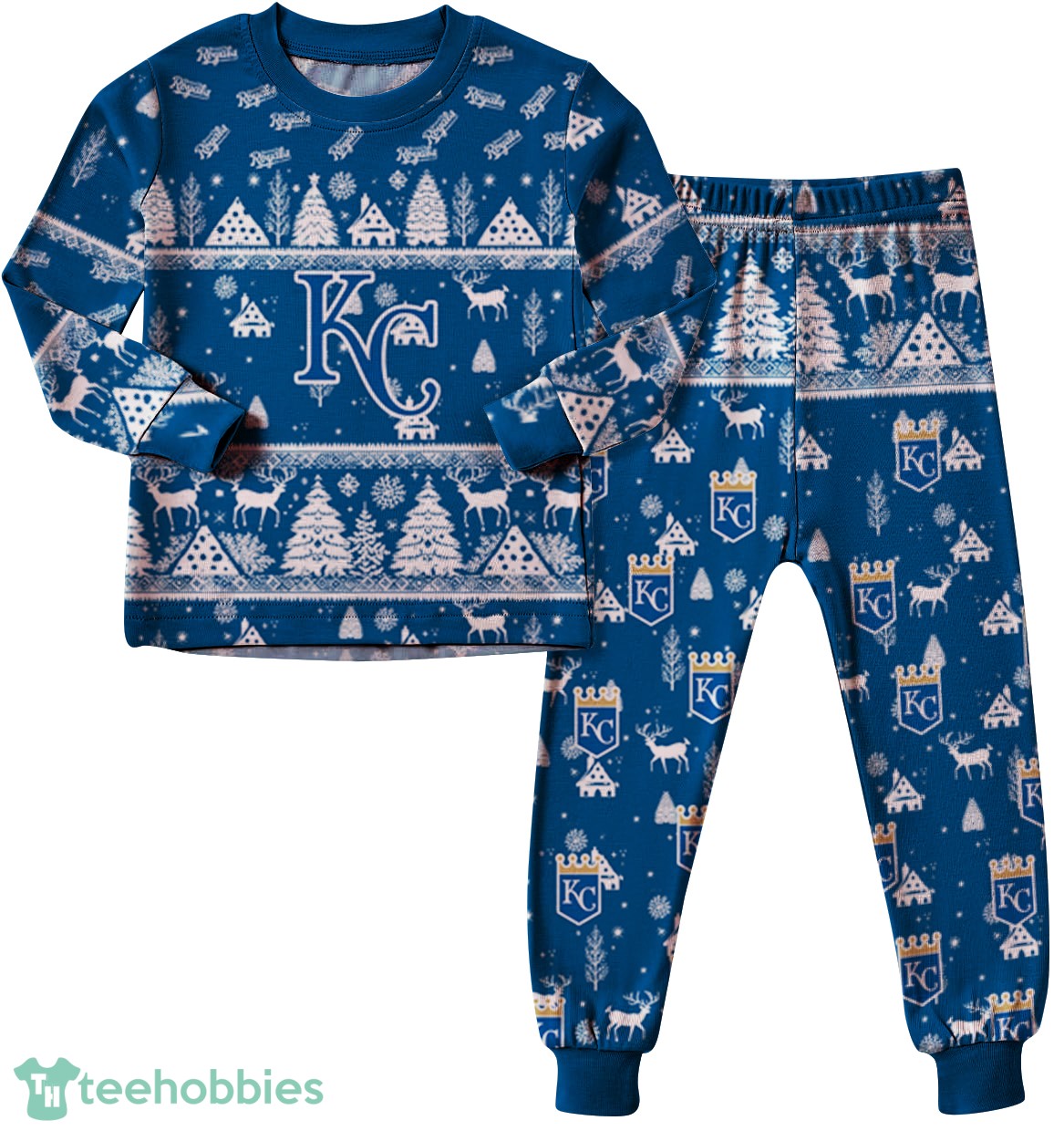 Kansas City Royals MLB Christmas Pattern Family Matching Pajamas Sets Best Gift For Christmas