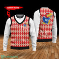 Kansas Jayhawks Custom Name New Style Sweater Ghile Style 3D Print Christmas Sweater
