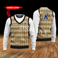 Kent State Golden Flashes Custom Name New Style Sweater Ghile Style 3D Print Christmas Sweater