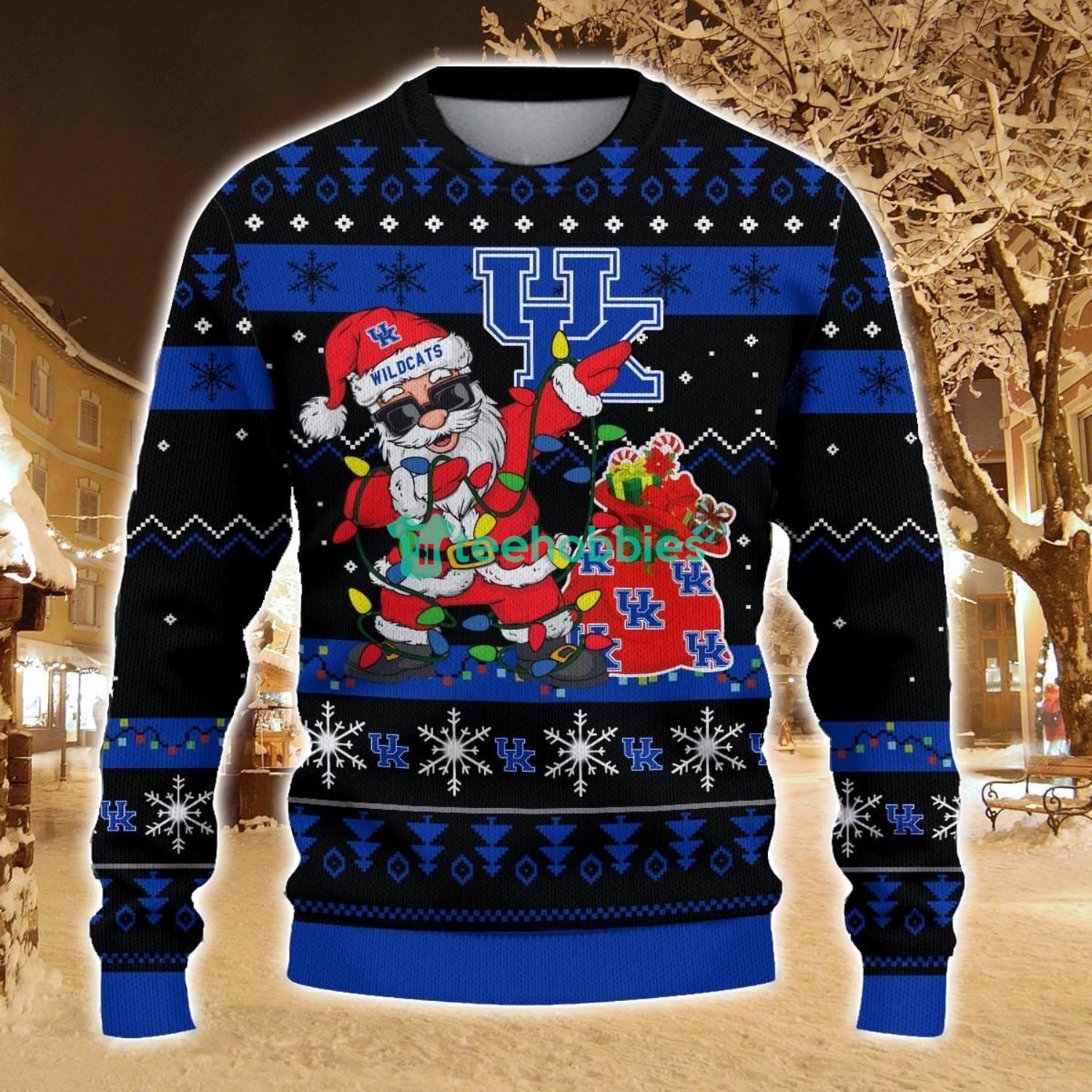 Kentucky Wildcats Santa Claus Ugly Christmas Sweater All Printed Sweater For Fans Gift Ideas
